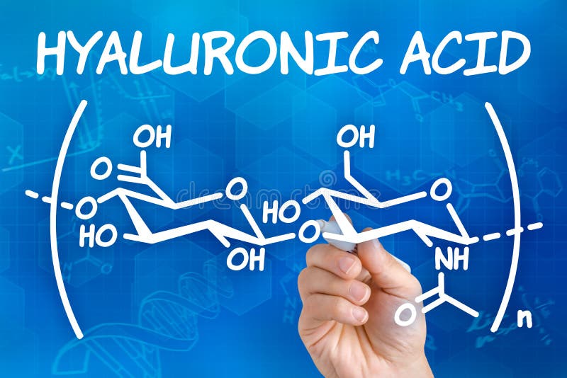 Hand drawing the chemical formula of hyaluronic acid royalty free illustration Hand drawing the chemical formula of hyaluronic acid royalty free illustration