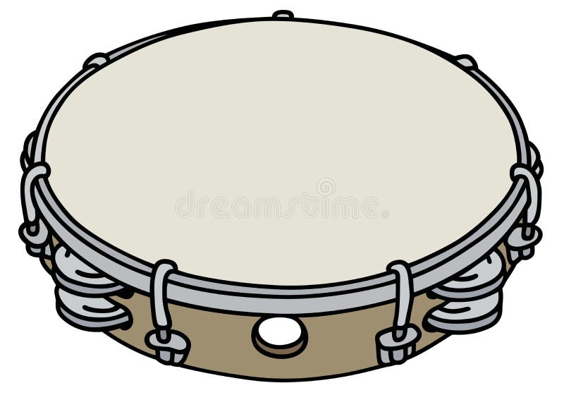 Wooden Hand Drum Tambourine, Sheepskin Hand Tambourine