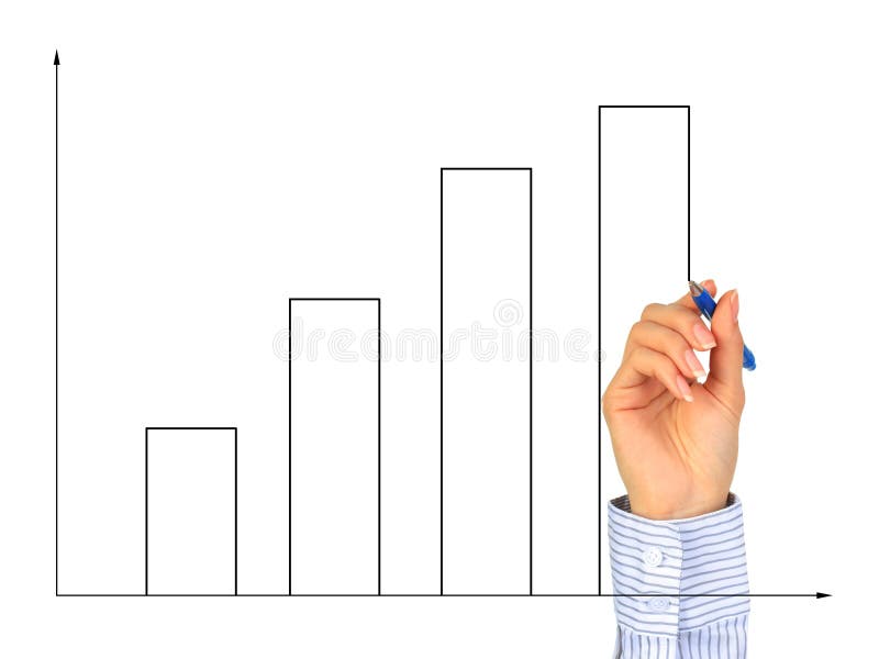 Hand drawing diagram. royalty free stock image