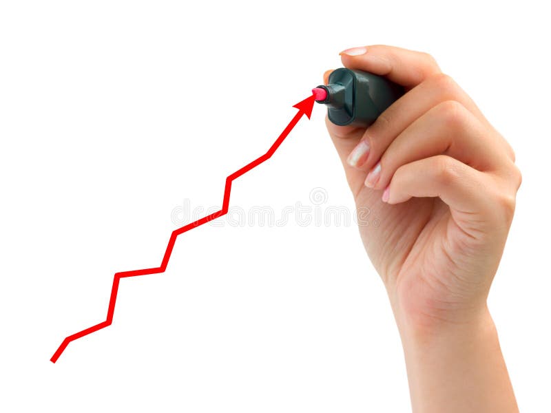 Hand drawing diagram stock photo