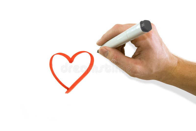 Hand drawing heart royalty free stock photo