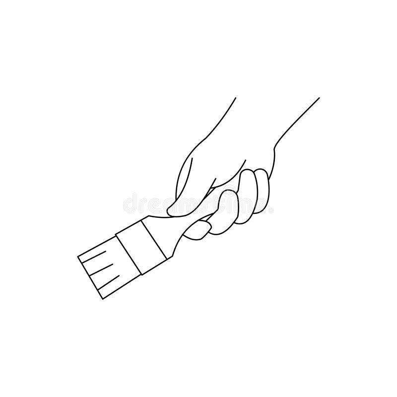 Hand Holding Painting Brush Stock Illustrations 881 Hand Holding Painting Brush Stock