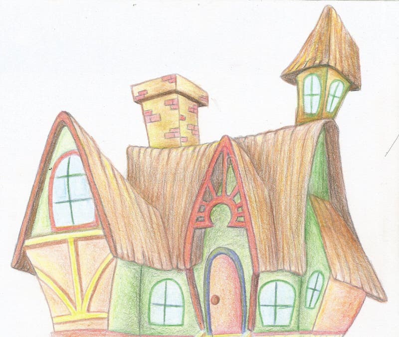 Hand drawing of a witch house vector illustration Hand drawing of a witch house vector illustration
