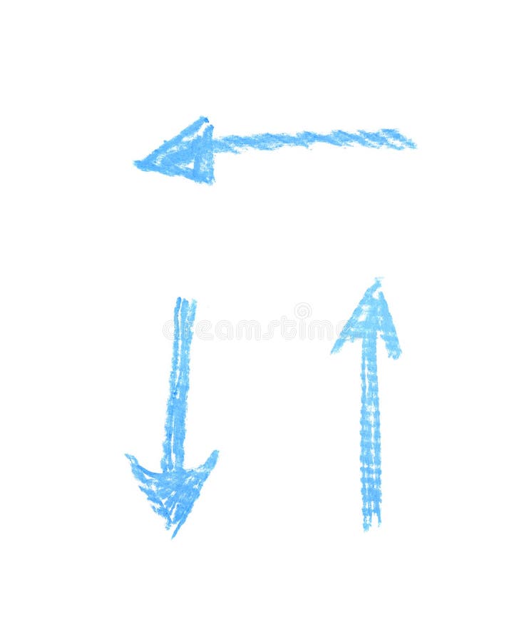 Hand drawn arrow symbol isolated royalty free stock images