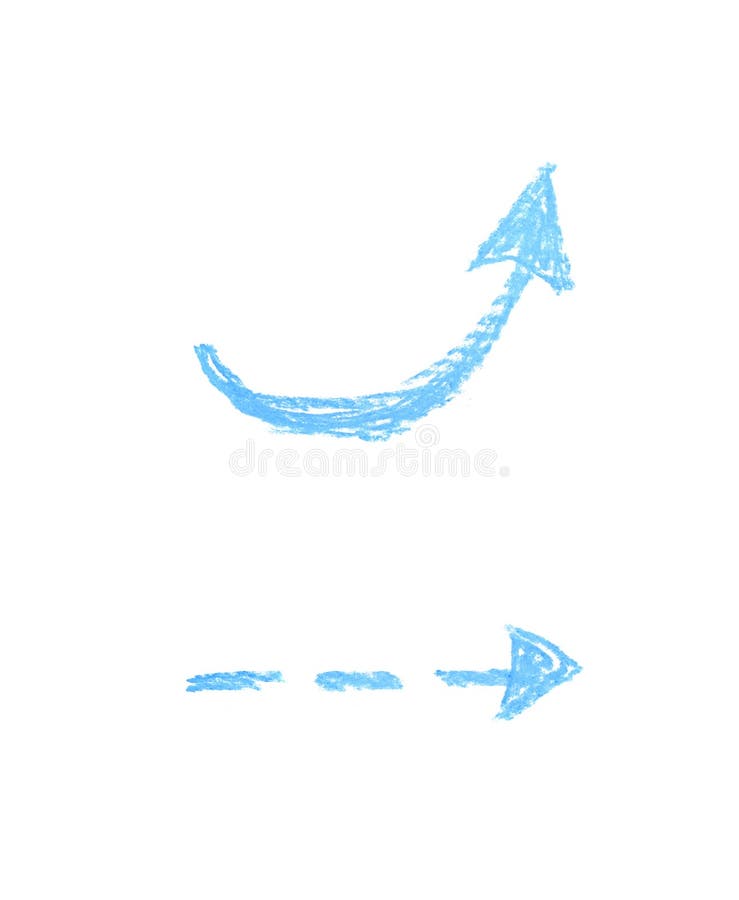 Hand drawn arrow symbol isolated royalty free stock images
