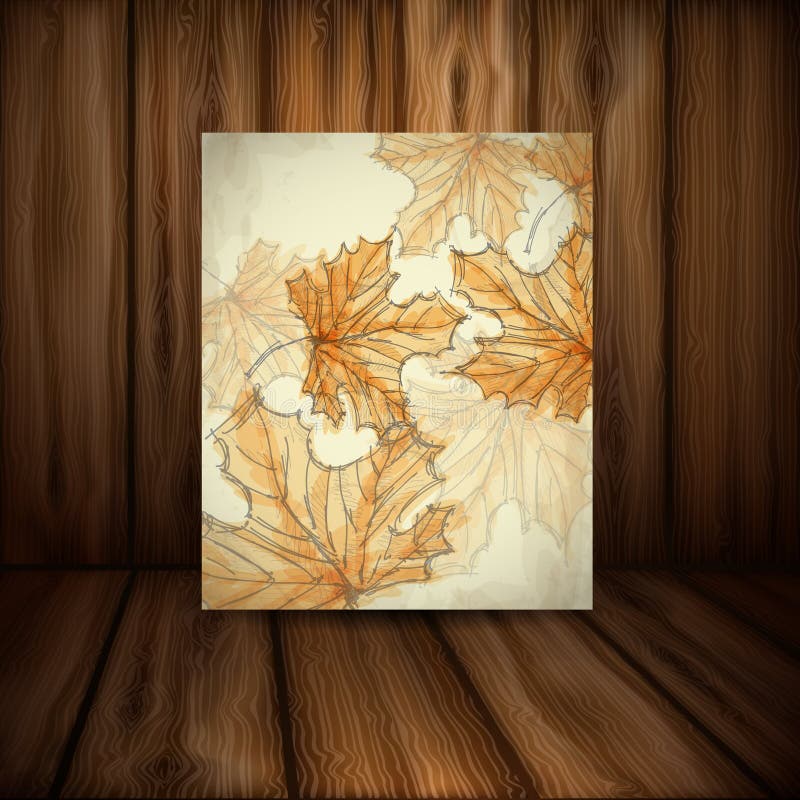 Hand Drawn Autumn Background.