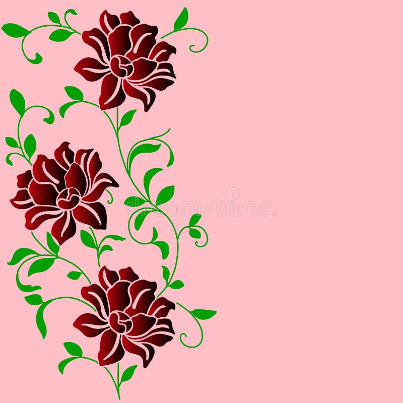 Hand drawn background with a fantasy flower