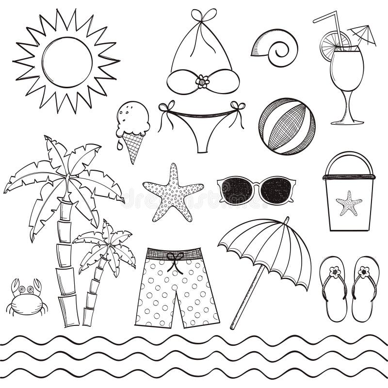 Summer Icon Vector Set stock vector. Illustration of flip - 40407055