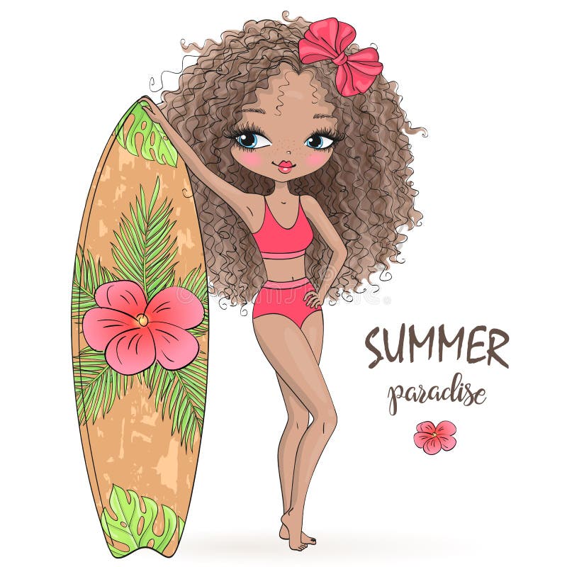https://thumbs.dreamstime.com/b/hand-drawn-beautiful-cute-summer-girl-surfboard-vector-illustration-144667563.jpg