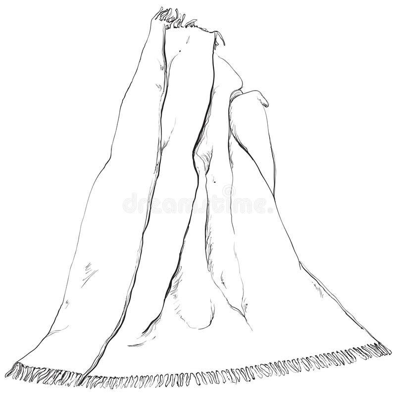Hand drawn blanket sketch. stock vector. Illustration of blanket 78738842