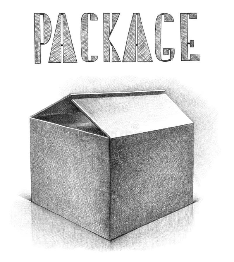 Hand drawn box stock illustration. Illustration of handmade - 82406561