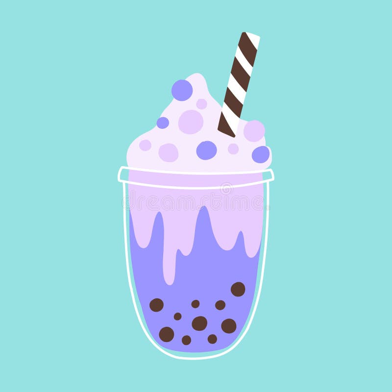 Hand Drawn Bubble Tea Isolated. Smoothies, Bubble Tea, Bubble Coffee