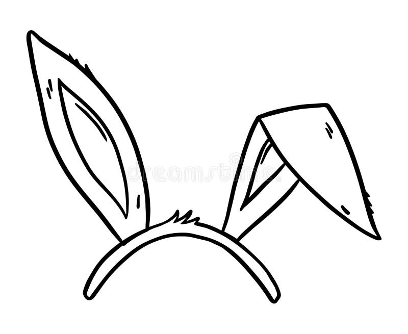 Hand Drawn Bunny Ears Illustration Stock Vector - Illustration of