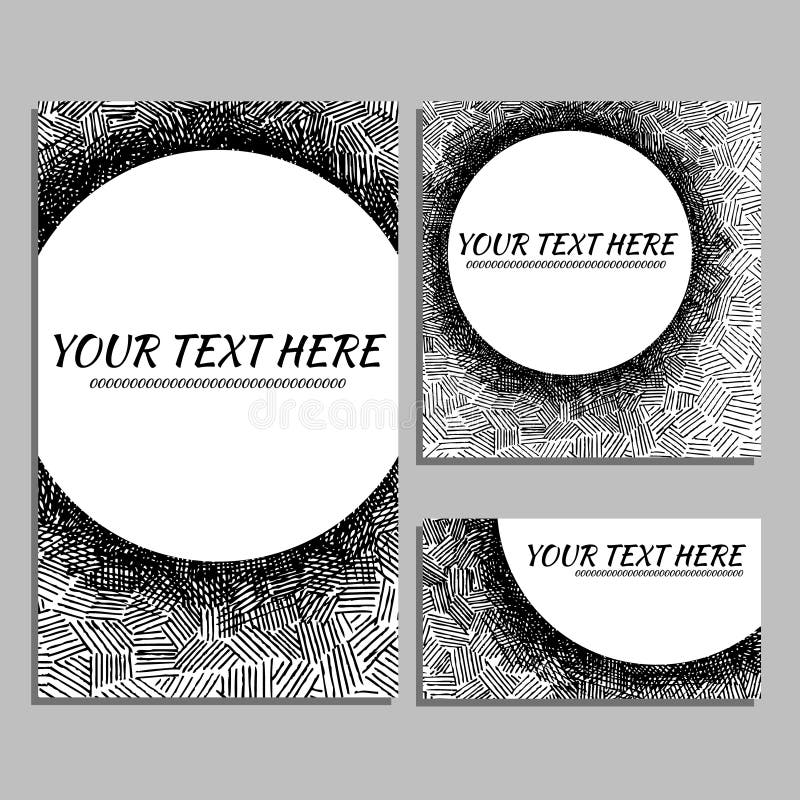 Hand drawn cards stock vector. Illustration of modern - 58287737