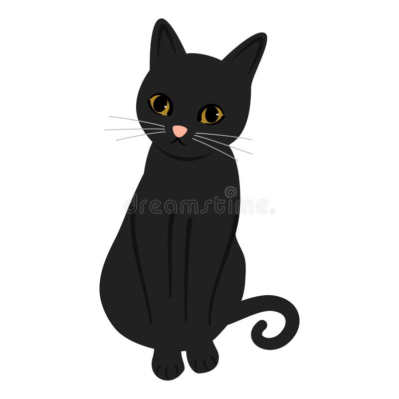 Cartoon Illustration Siamese Cat Korat Cat Stock Vector (Royalty