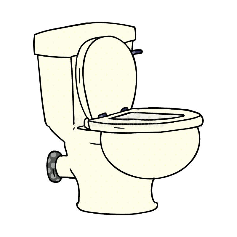 Hand Drawn Cartoon Doodle Of A Bathroom Toilet Stock Vector ...