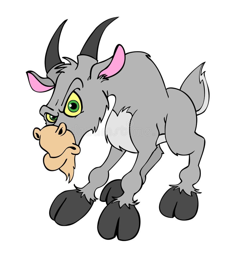 billy goat head cartoon