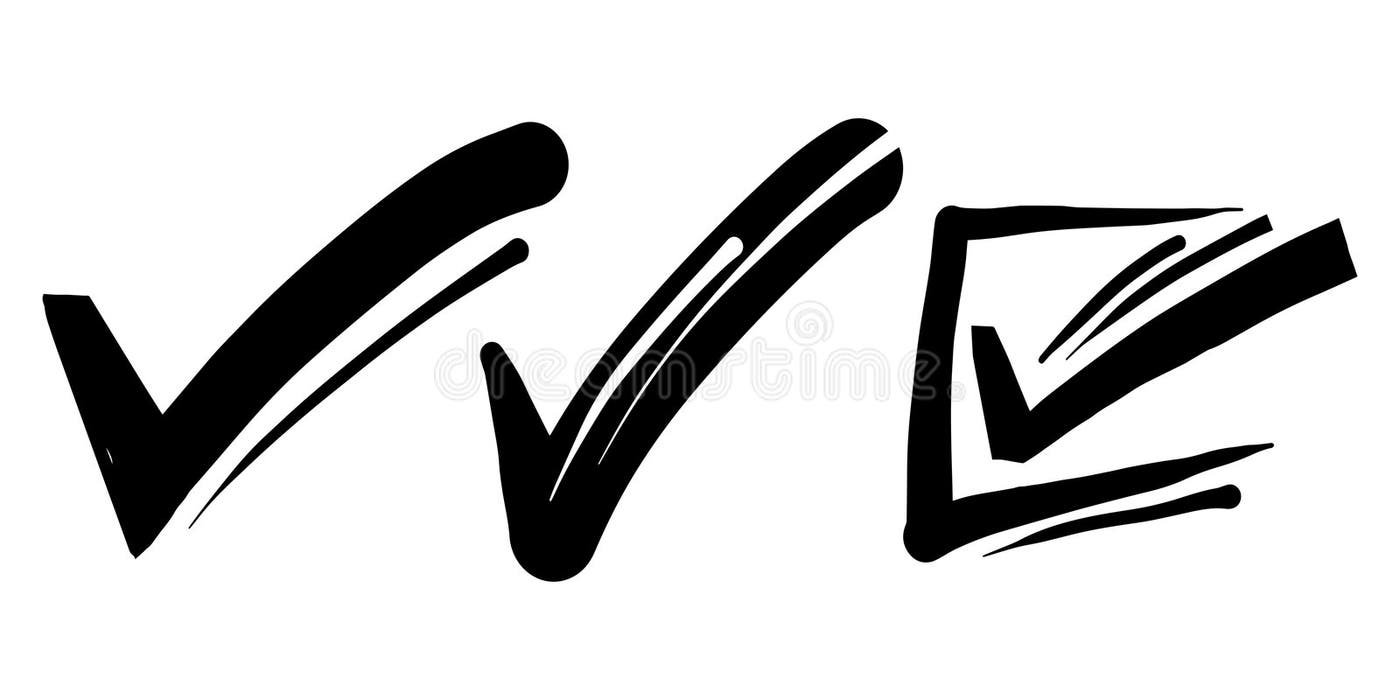 Hand Draw Check Stock Illustrations 3 000 Hand Draw Check Stock