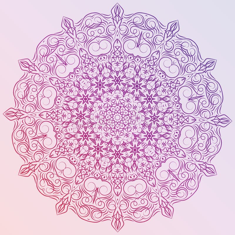 Download Hand-drawn Christmas Lace Frame, Mandala. Stock Vector ...