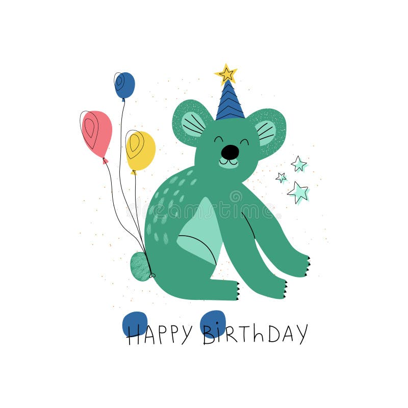 Koala Birthday Stock Illustrations – 3,149 Koala Birthday Stock ...