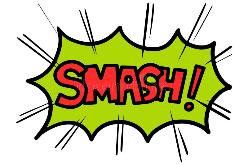 Smash comic book bubble text hi-res stock photography and images - Alamy