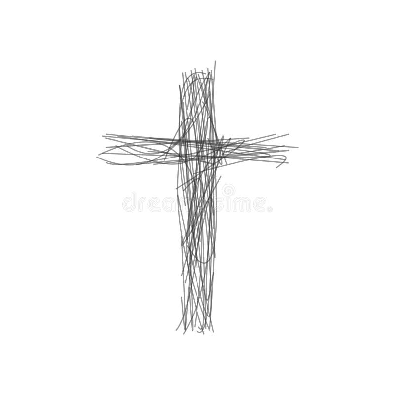 Sketch Of God Jesus On Cross - Desi Painters