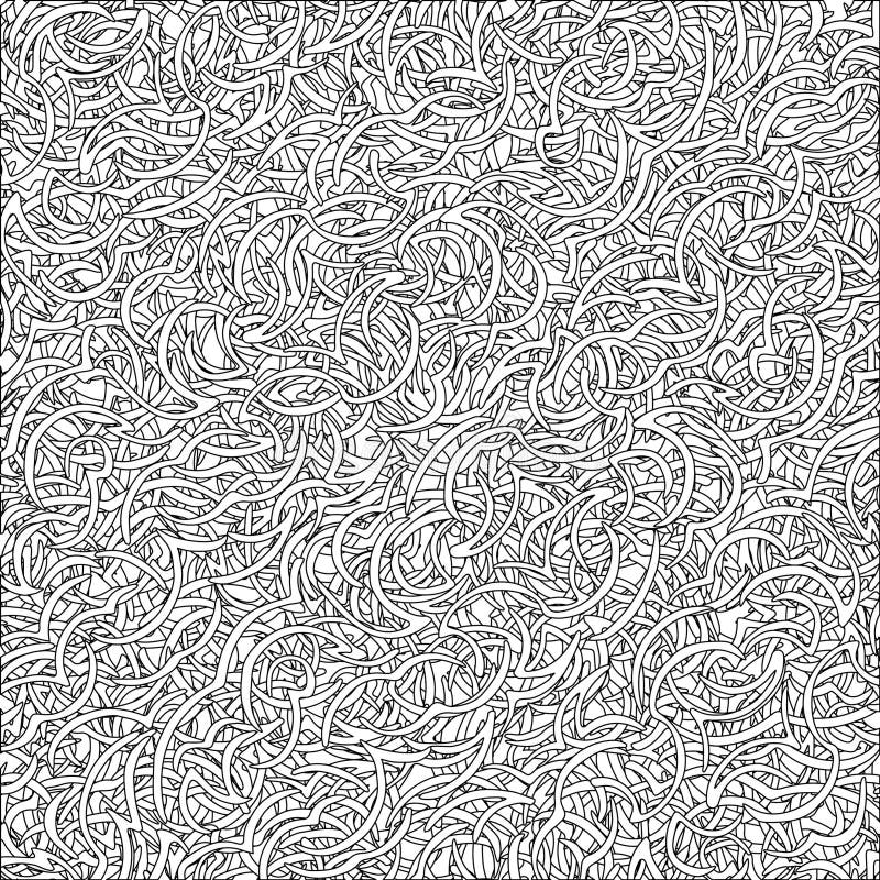 Hand drawn curving marker lines based modern, outlined texture stock illustration