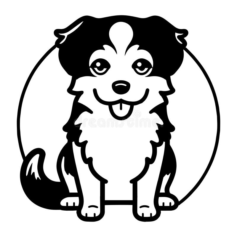 Hand Drawn cute dog in doodle style vector illustration