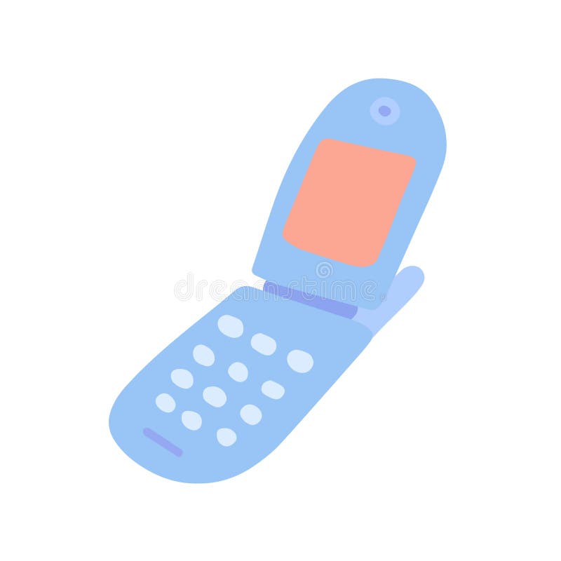 flip phone clipart white color