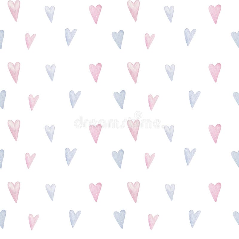 Hand drawn cute isolated tropical summer watercolor hippo animals seamless pattern. hippopotamus baby and mother cartoon royalty free stock photos