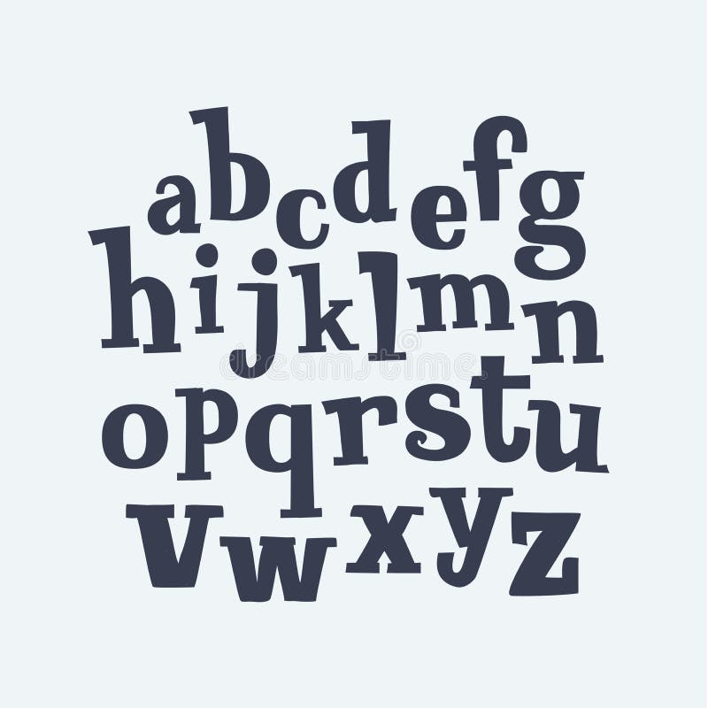 Hand Drawn Decorative Vintage Serif ABC Letters Stock Illustration ...