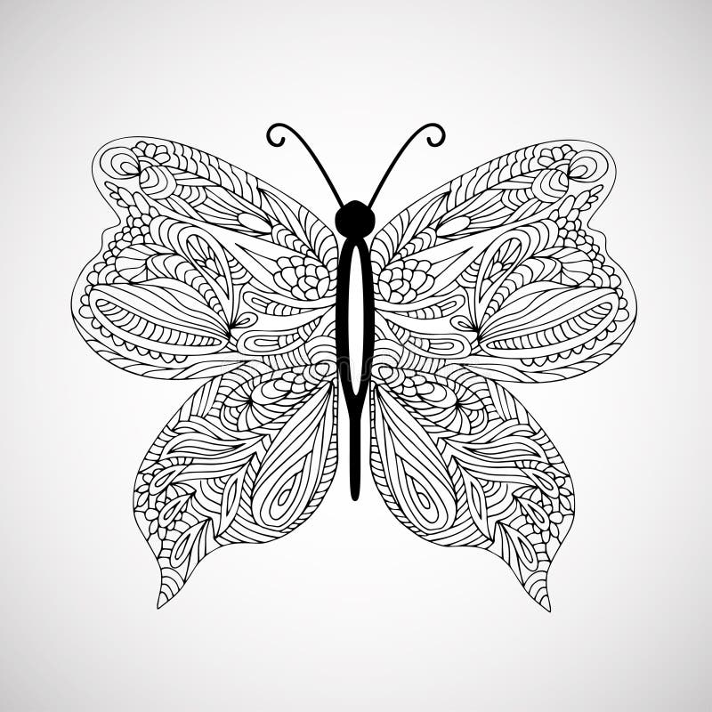 Doodle Butterfly Stock Illustrations 18,413 Doodle Butterfly Stock