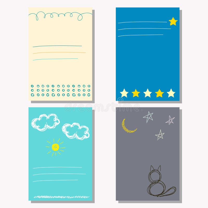 Premium Vector  Small stickers for diaries linear