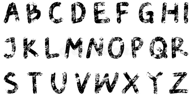 Hand Drawn Doodle Font. Set of Sketch Alphabet. Hand Drawn Typography