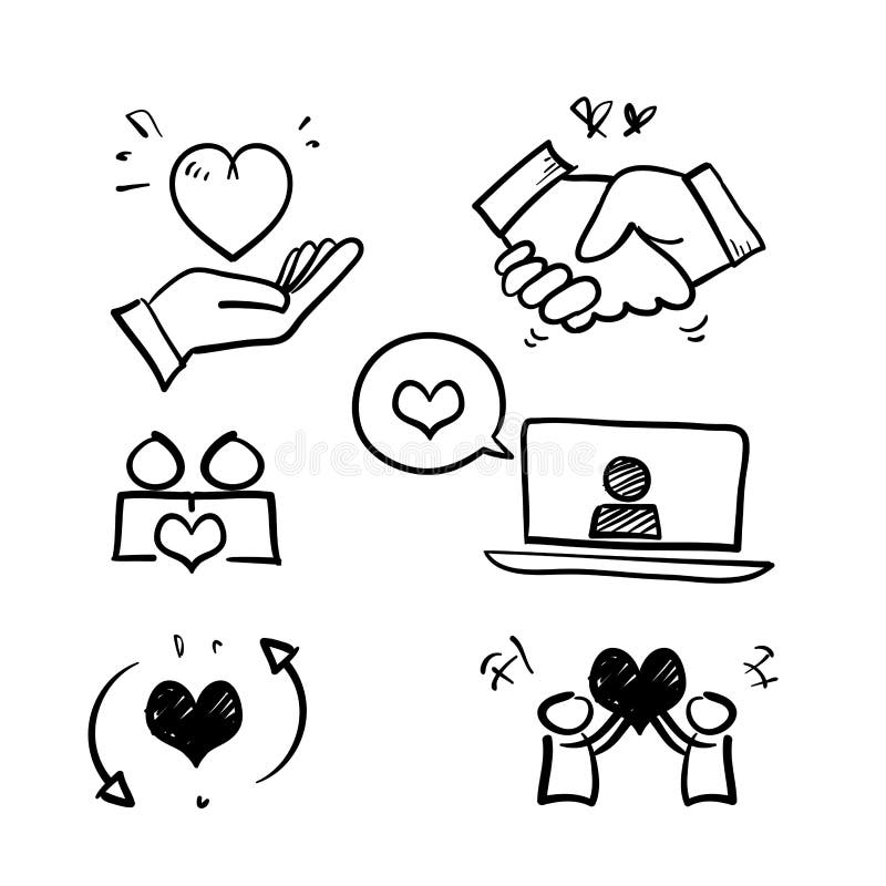 https://thumbs.dreamstime.com/b/hand-drawn-doodle-friendship-love-line-icons-interaction-mutual-understanding-assistance-business-isolated-217550070.jpg