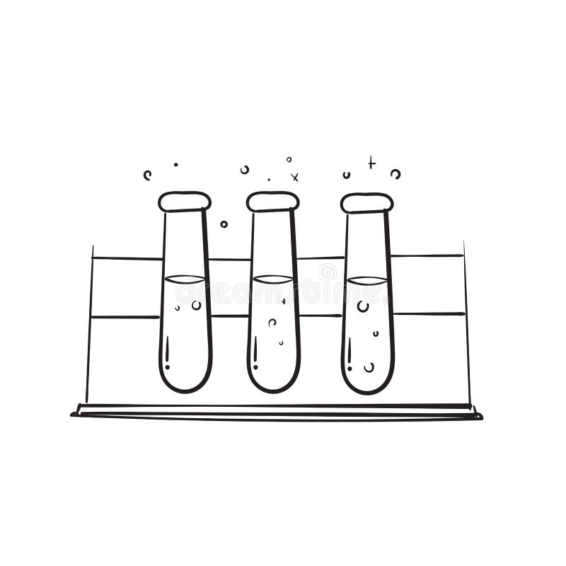 Hand Drawn Doodle Laboratory Equipment Illustration Vector Isolated ...