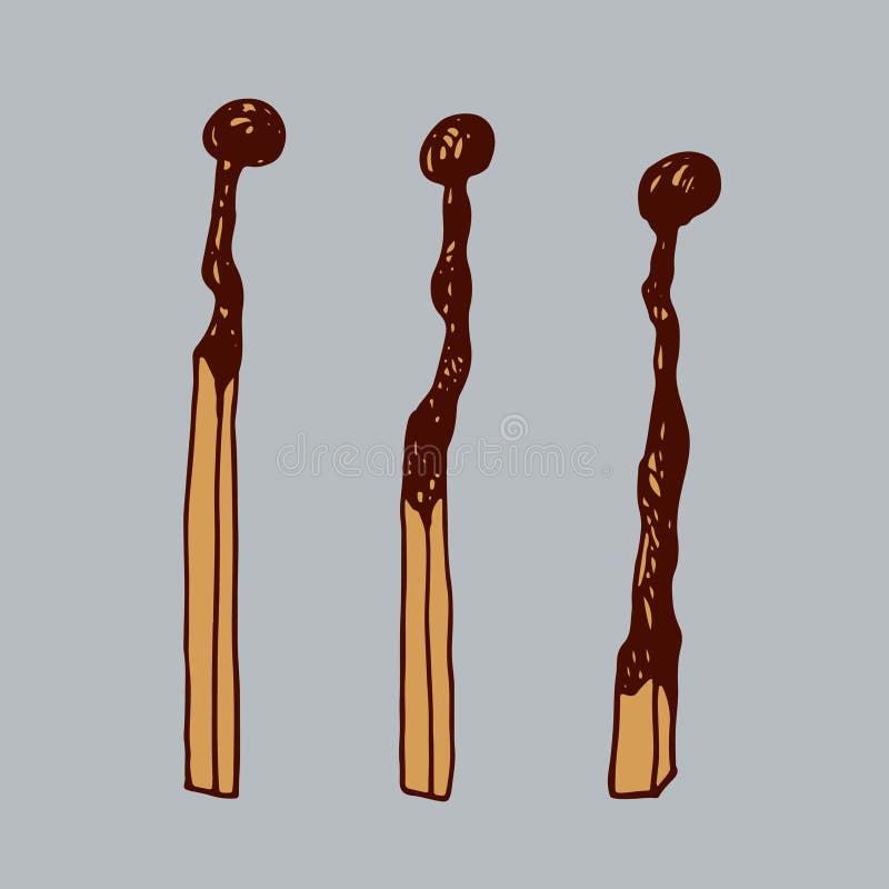 Hand drawn doodle matches stock vector. Illustration of simple 211906258