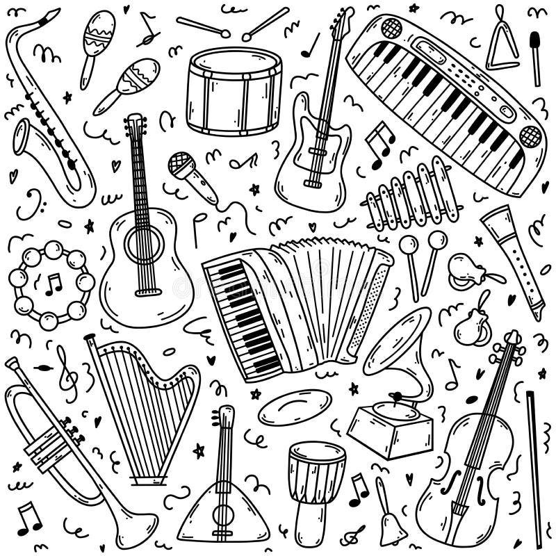 https://thumbs.dreamstime.com/b/hand-drawn-doodle-musical-instruments-vector-sketch-illustration-set-black-outline-art-collection-web-design-icon-print-260456738.jpg