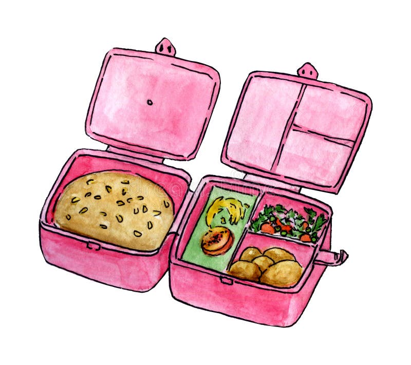 Cartoon Candy Colored Lunch Box With Food Grade Materials And Fork