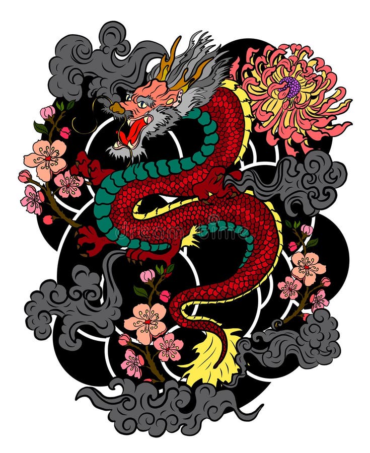 Japanese Dragon Clip Art Hand Painted Style  Red Japan Dragon Png   2362x2362 PNG Download  PNGkit