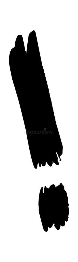 Hand-drawn exclamation mark grunge graffiti stock illustration