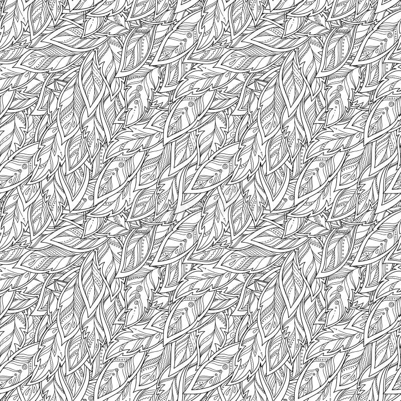 Hand-drawn feathers and tribal ornament. vector illustration Hand-drawn feathers and tribal ornament. vector illustration