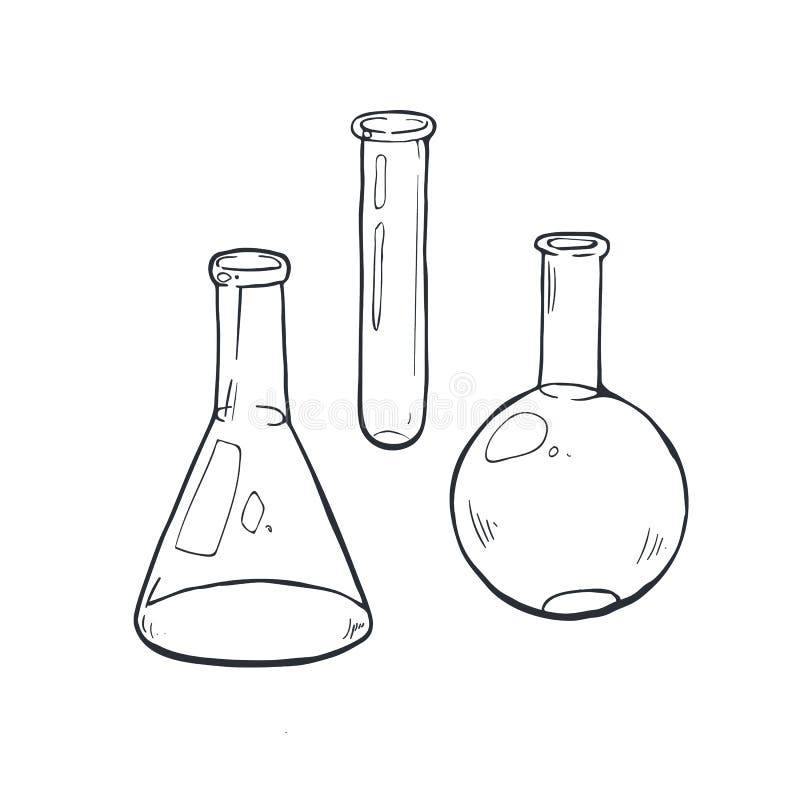 Science Beaker Drawing At Getdrawings - Drawing Of Beakers And Test Tubes -  594x600 PNG Download - PNGkit