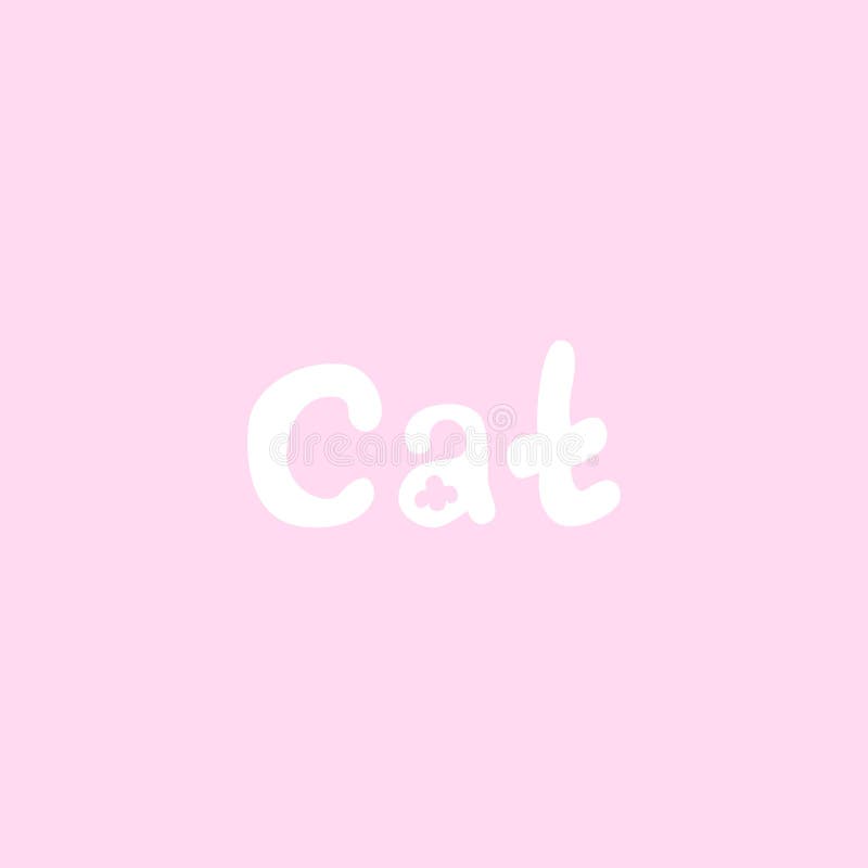 Flat pastel pink cat icon Royalty Free Vector Image