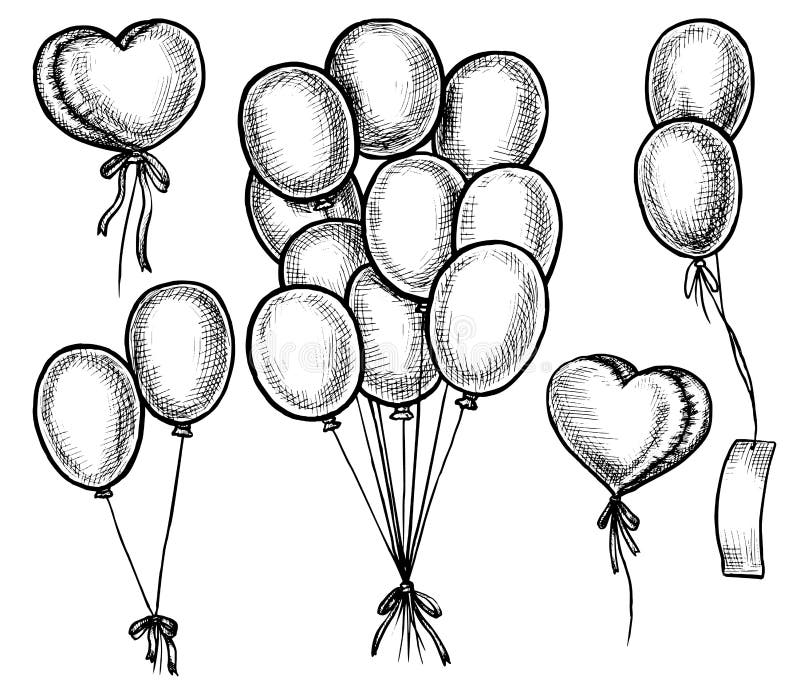 Balloon String Sketch Stock Illustrations  524 Balloon String Sketch Stock  Illustrations Vectors  Clipart  Dreamstime