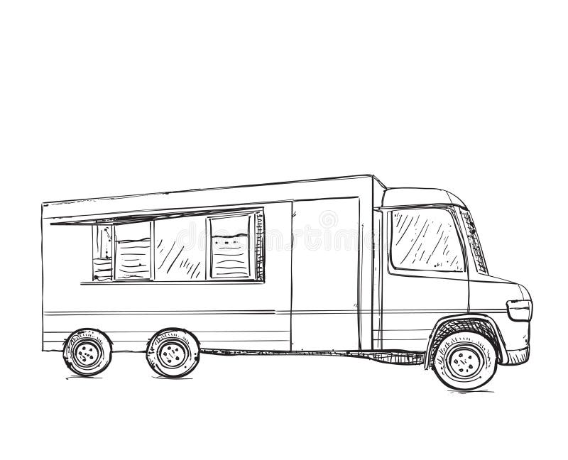 Images Of Food Truck Drawing