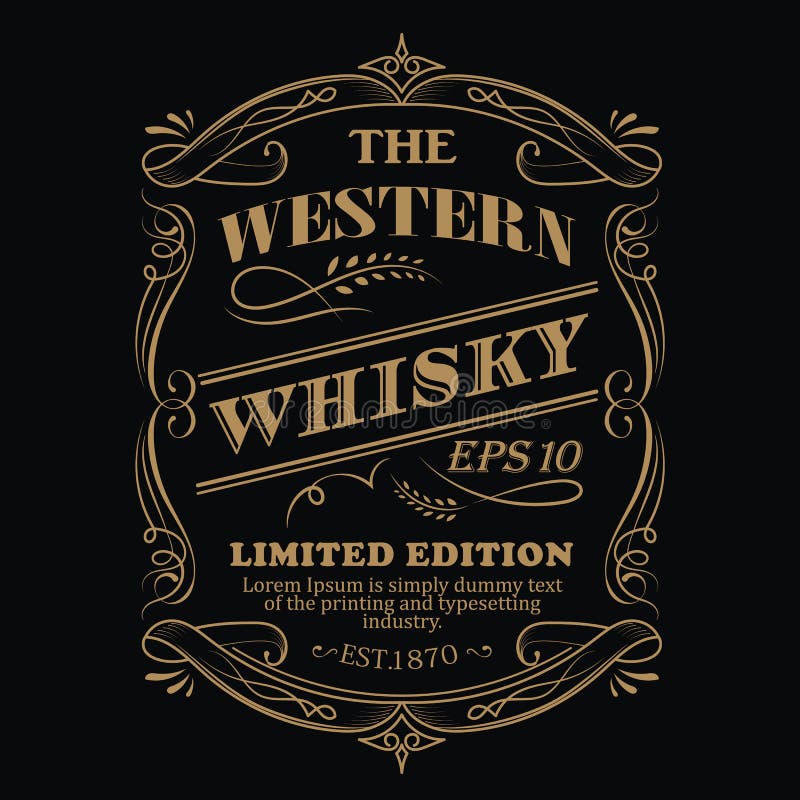 Hand Drawn Frame Western Label Antique Border Vintage Blackboard Stock Vector Illustration Of Pattern Invitation 114044141