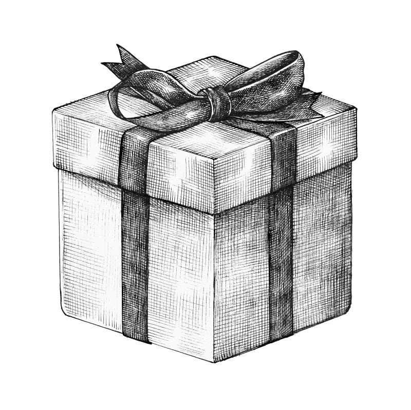 Hand Drawn Gift Box Illustration Stock Illustration Illustration of