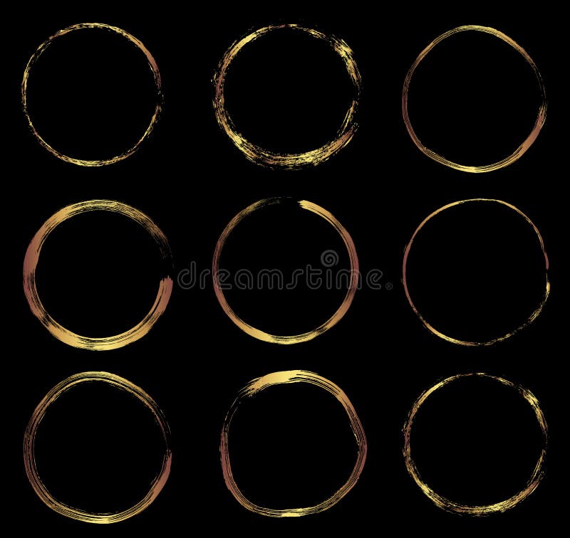 Hand drawn golden vector frames, set with gold doodle border circles. Golden vector frames, set with gold doodle border circles stock illustration Hand drawn golden vector frames, set with gold doodle border circles. Golden vector frames, set with gold doodle border circles stock illustration