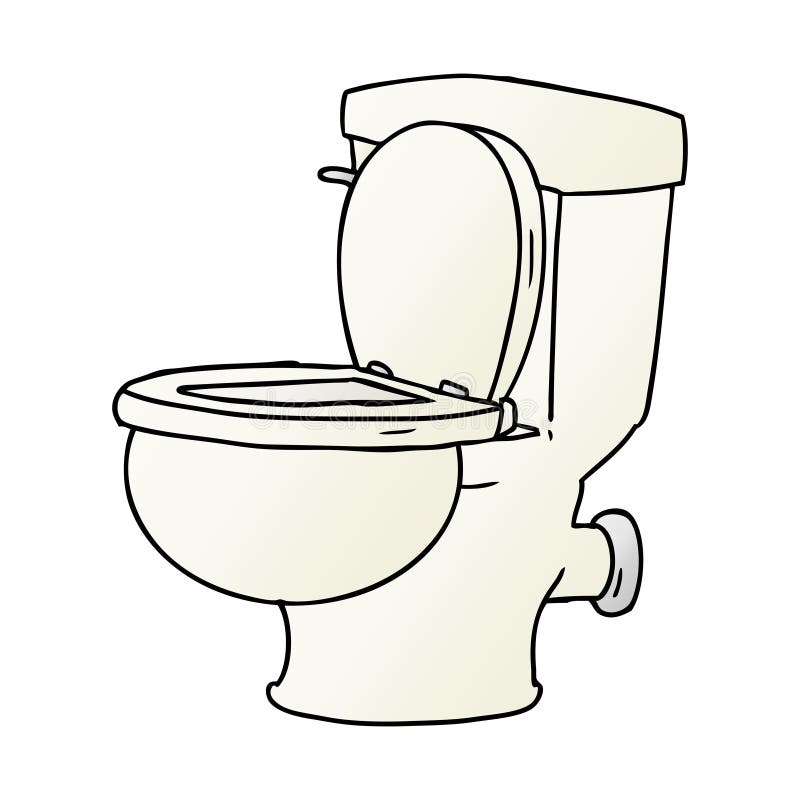 Hand Drawn Gradient Cartoon Doodle of a Bathroom Toilet Stock Vector -  Illustration of bathroom, gradient: 150407623